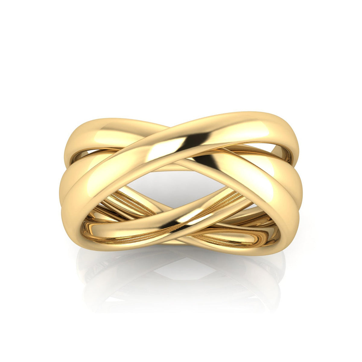 Gold Vermeil Triple Interlocked Rings