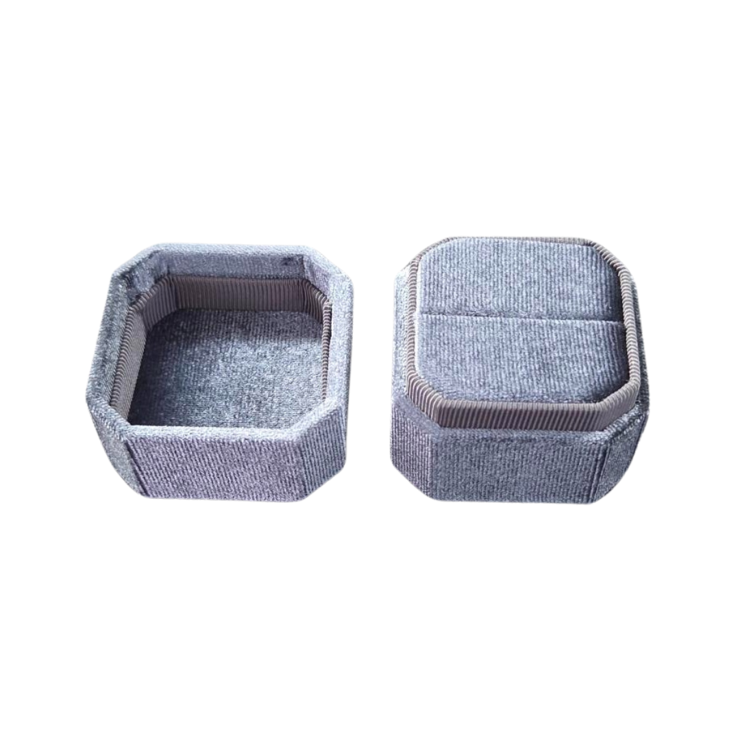Blue Velvet Ring Box