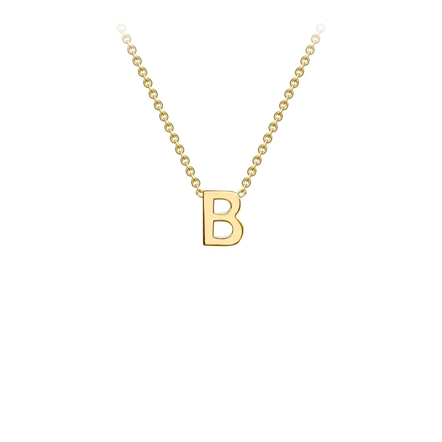 9k Yellow Gold 'B' Initial Letter Necklace