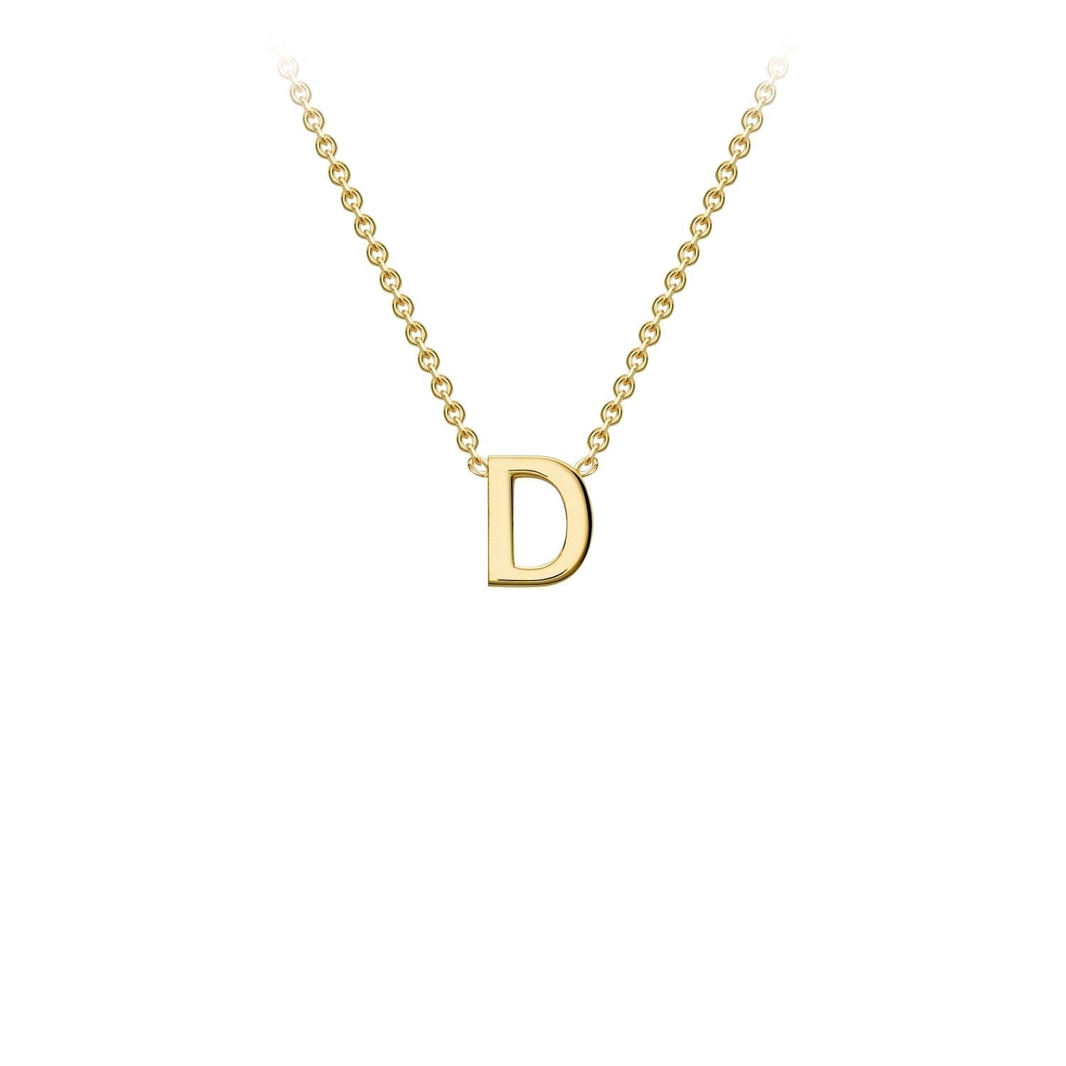 9k Yellow Gold 'D' Initial Letter Necklace