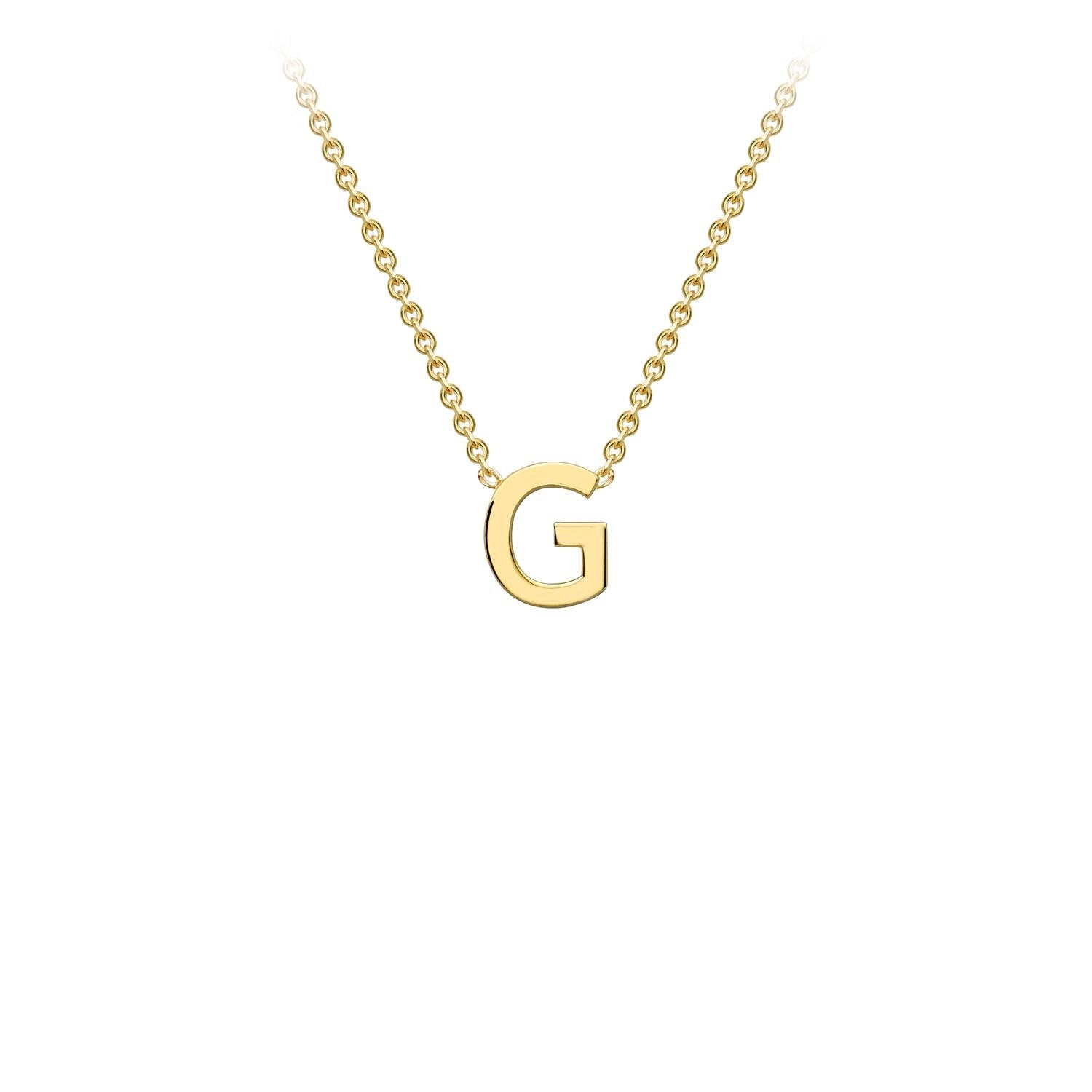 9k Yellow Gold 'G' Initial Letter Necklace