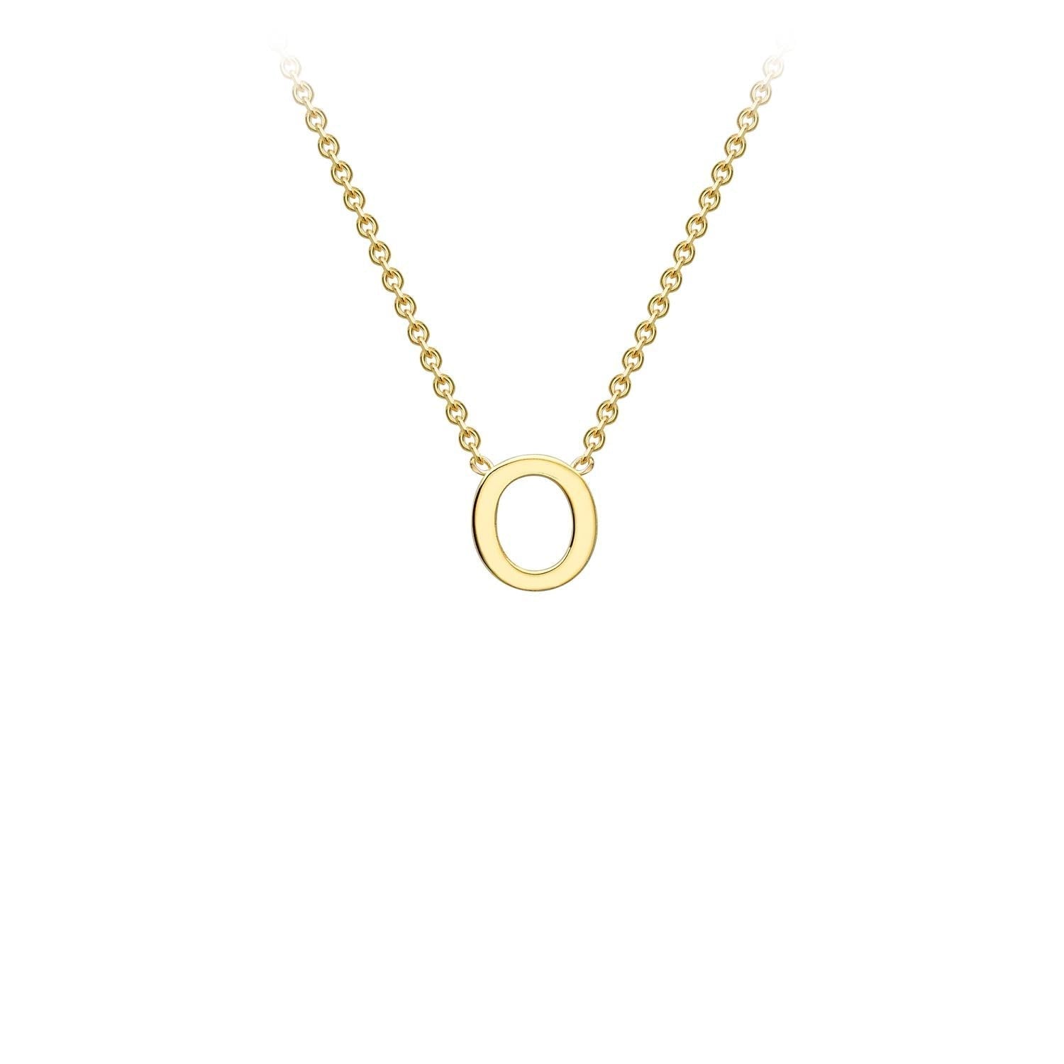 9k Yellow Gold 'O' Initial Letter Necklace