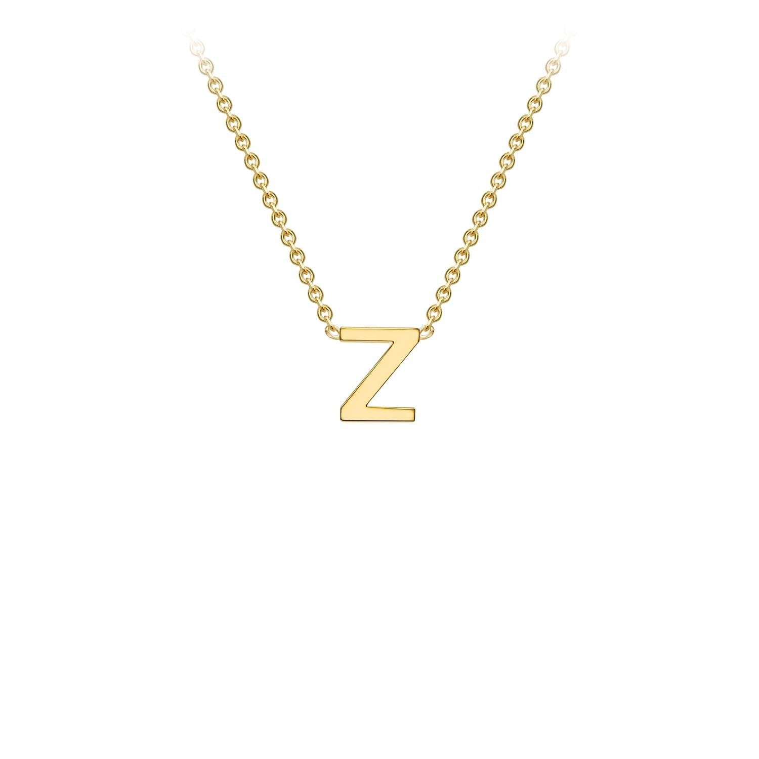 9k Yellow Gold 'Z' Initial Letter Necklace