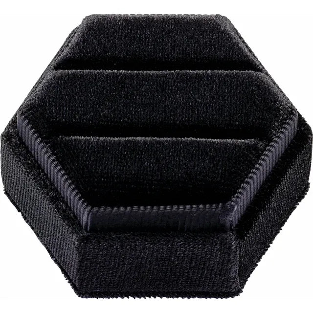 Black Velvet Double Ring Box