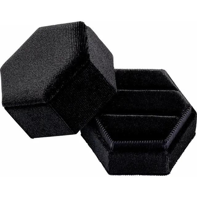 Black Velvet Double Ring Box