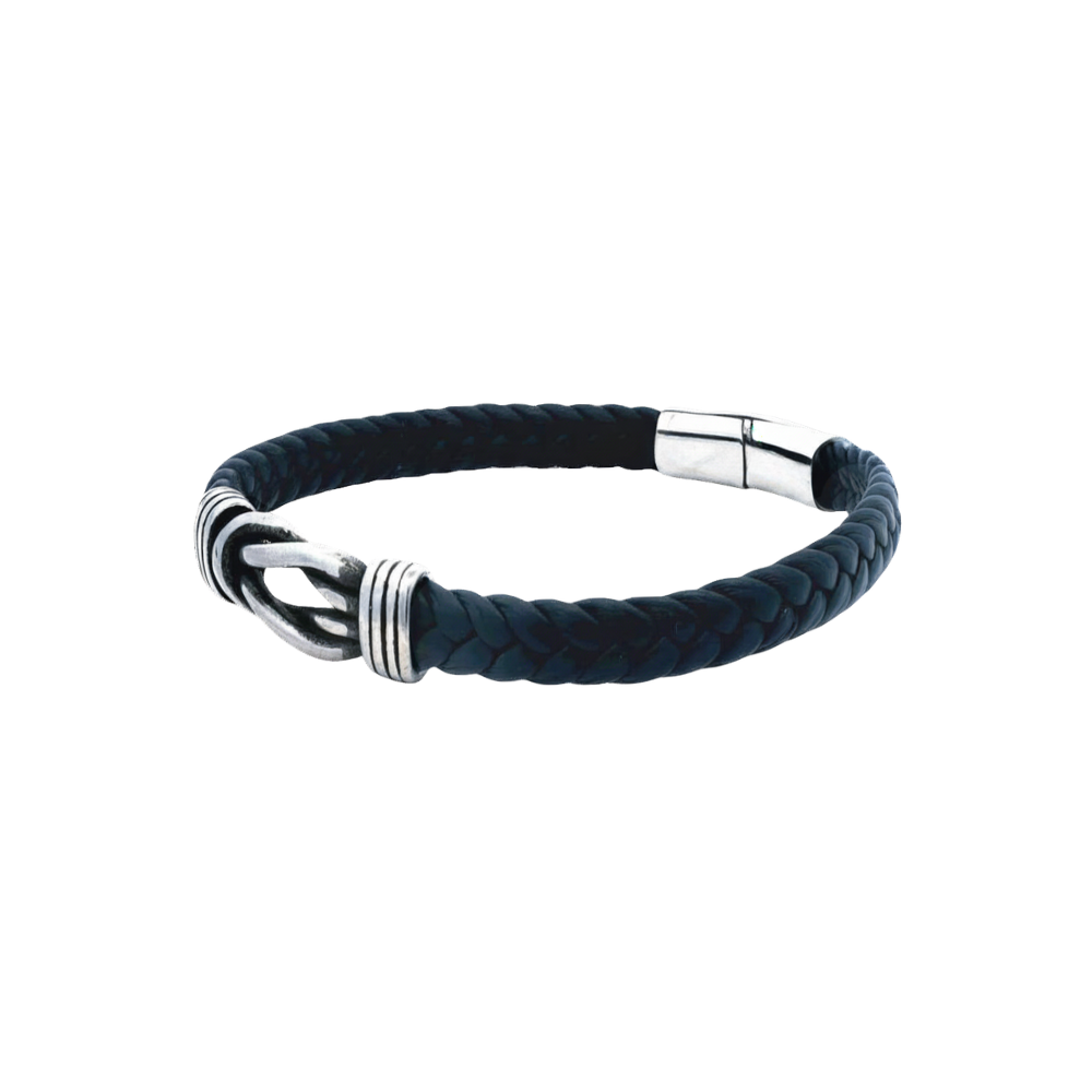 Blue Leather Sailor Knot Bracelet