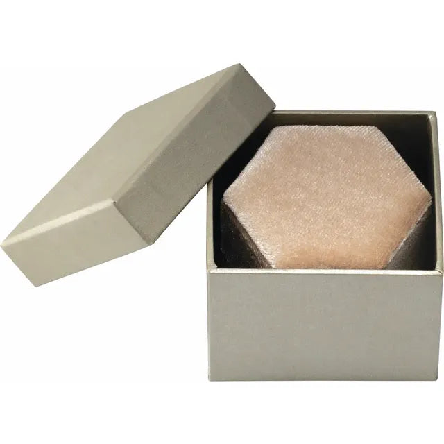 Champagne Velvet Double Ring Box