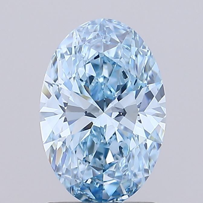 1.51ct Oval Fancy Blue Lab Diamond