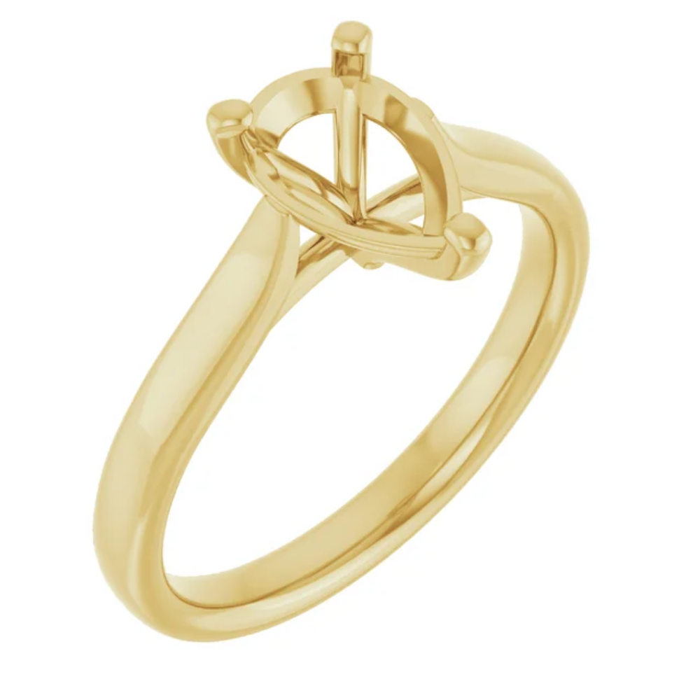 'Amelia' Pear Solitaire Ring