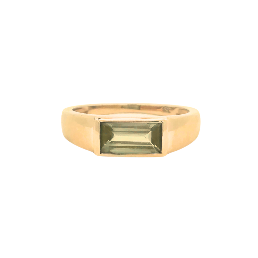 9k Yellow Gold 'Virelle' Green Tourmaline Ring