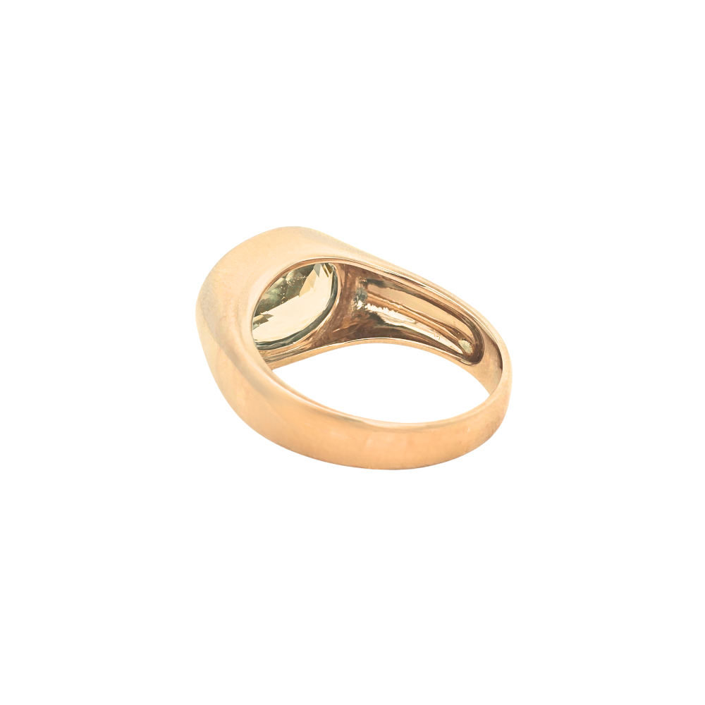 9k Yellow Gold 'Mira' Citrine Bezel Set Ring