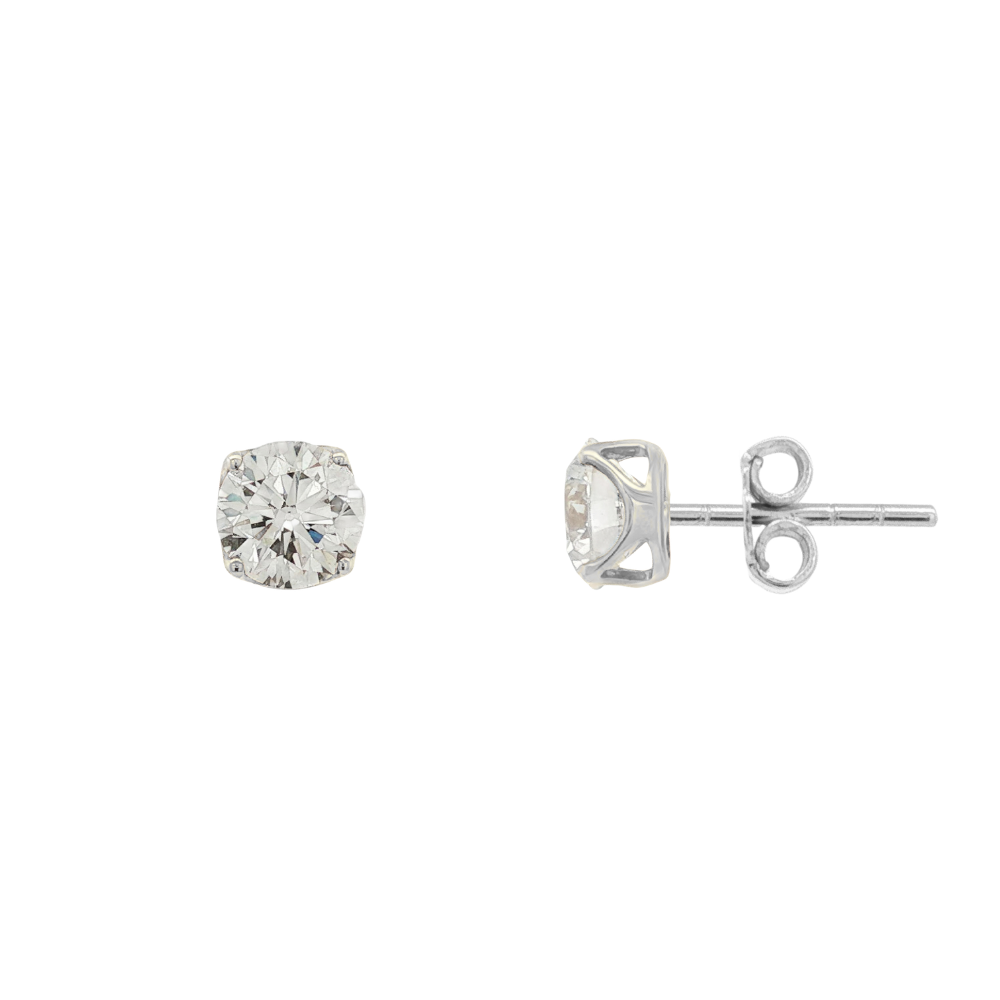 9k White Lab Diamond Stud Earrings 2.24ct TDW