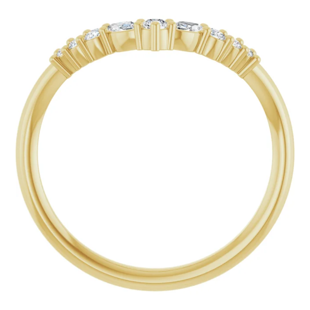 'Alyssa' Marquise & Round Chevron Band