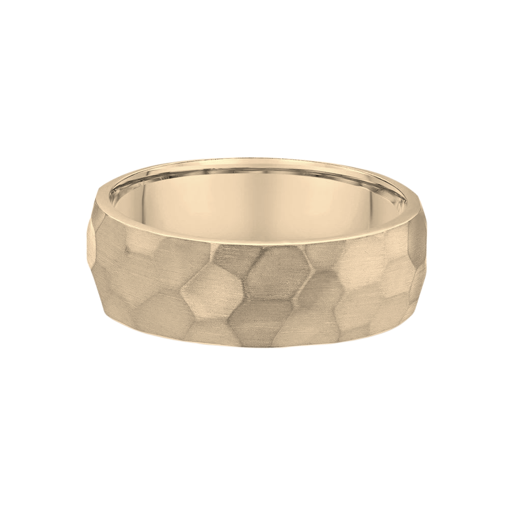 'Adrian' Hammered Wedding Band