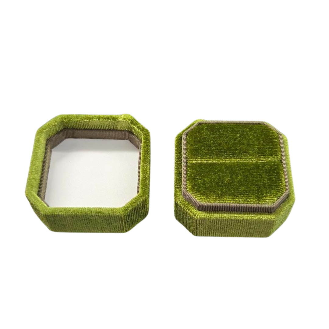 Green Velvet Ring Box
