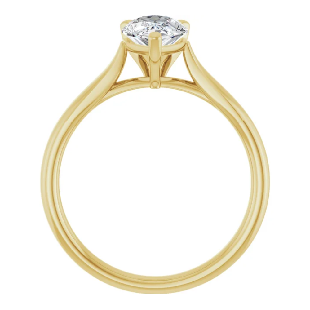 'Amelia' Pear Solitaire Ring