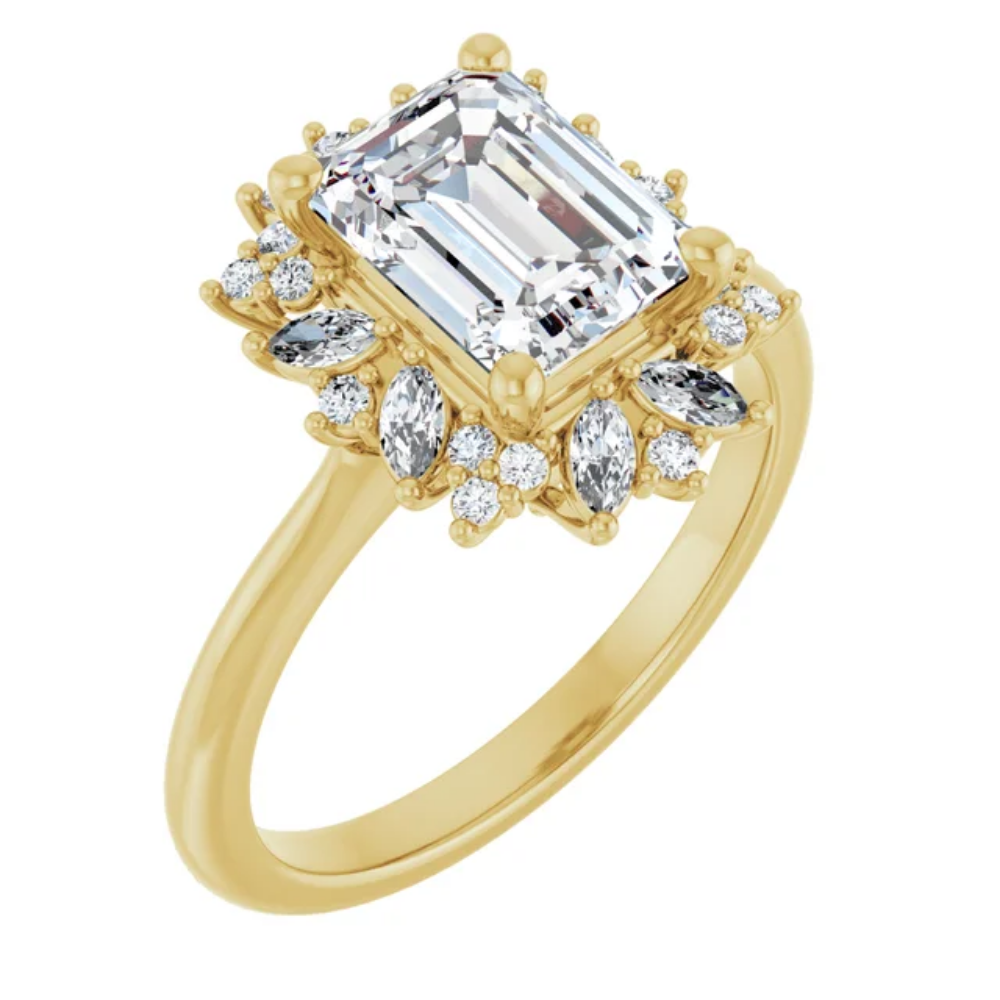 'Aurelia' Emerald Ring