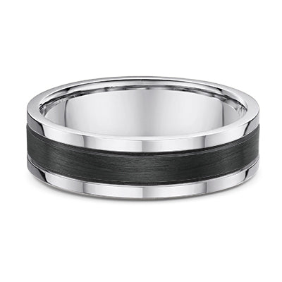 'Reid' Gold and Carbon Fibre Wedding Band