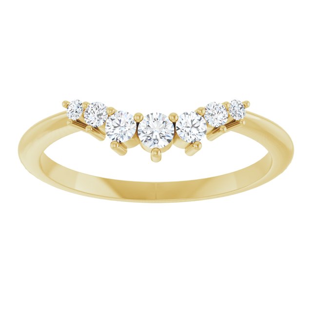 14k Yellow Gold Lab Diamond Contour Ring