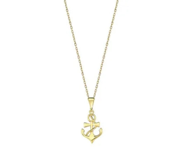 9k Yellow Gold Faith, Hope & Love Necklace