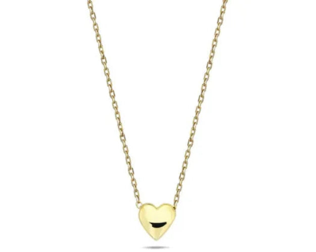 9k Gold Heart Necklace