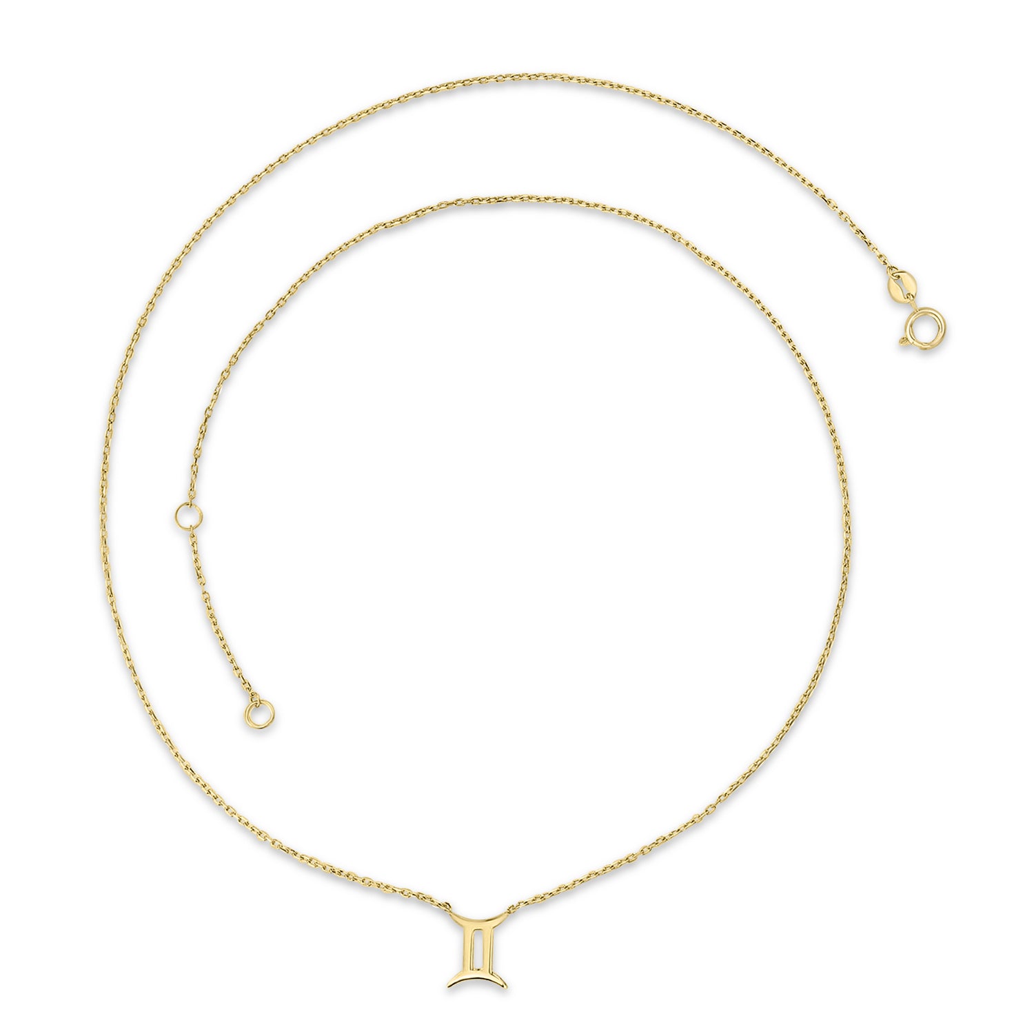 9k Yellow Gold Gemini Zodiac Necklace