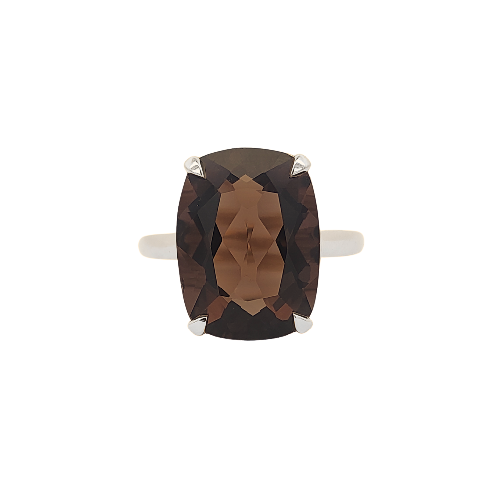 Sterling Silver 'Aphrodite' Smokey Quartz Cocktail Ring