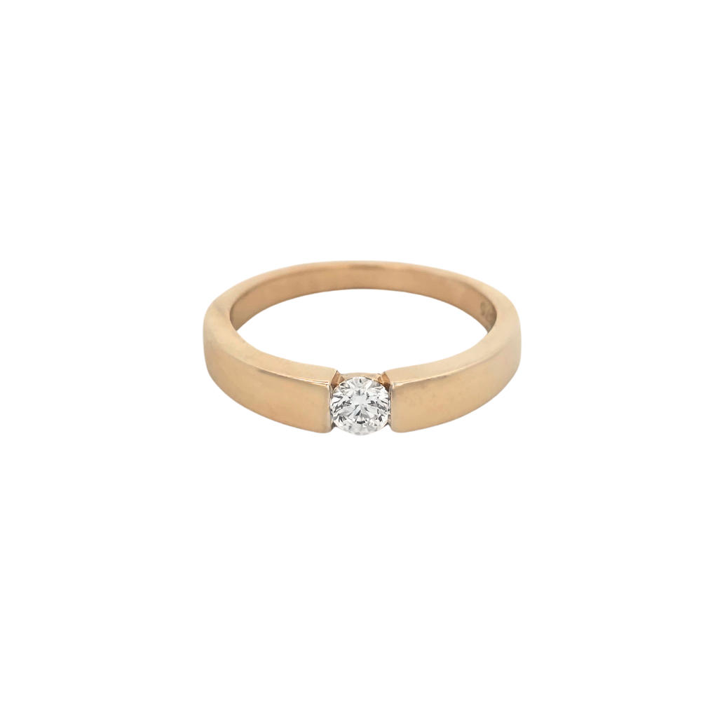 9k Yellow Gold Tension Set Diamond Band