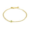 Gold Plated Hammered Circle Emerald CZ Bracelet