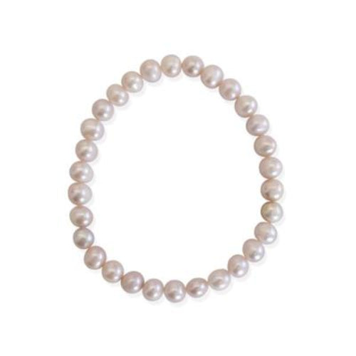 Natural Pink Fresh Water Pearl Stretch Bracelet