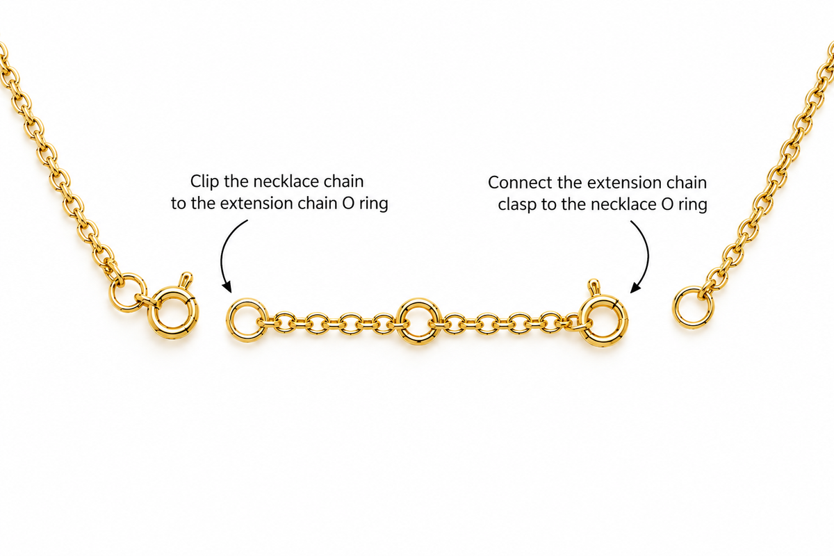 9k Yellow Gold 5cm Extension Chain