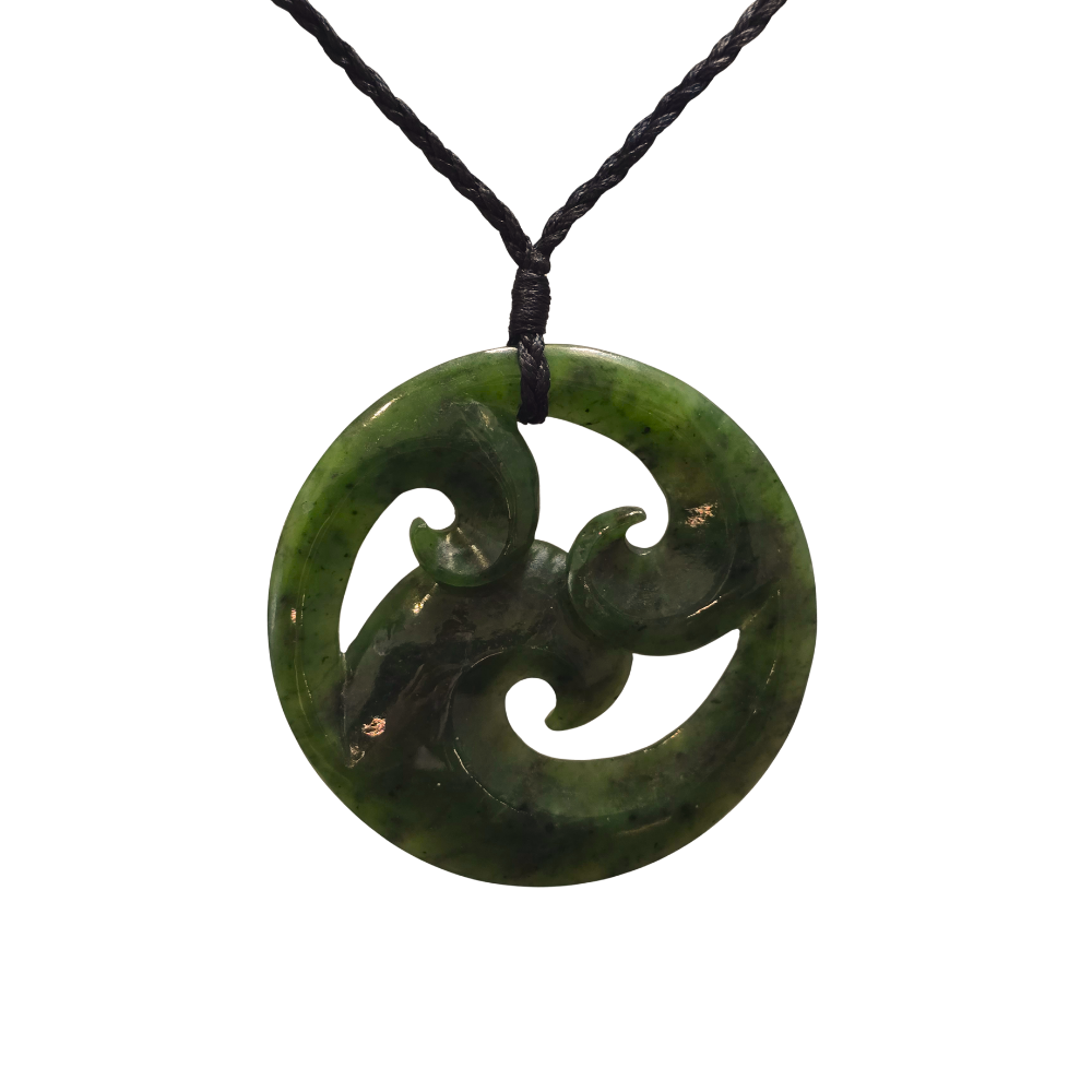 NZ Kawakawa Pounamu (Greenstone) Koru Pendant