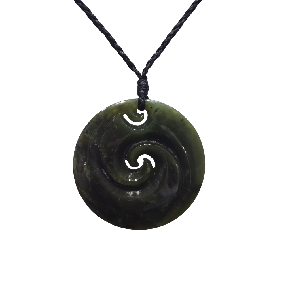 NZ Pounamu (Greenstone) Koru Pendant