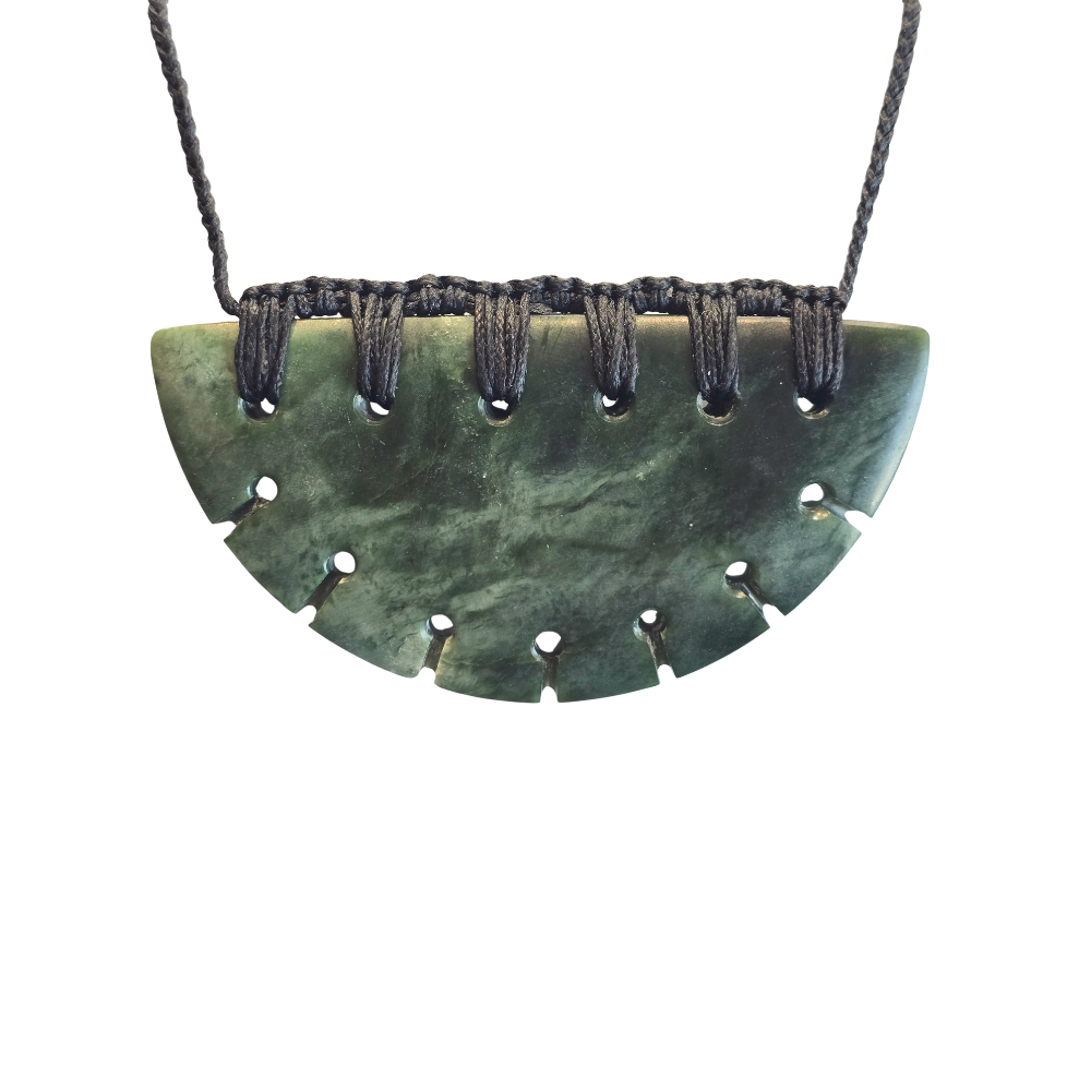 NZ Unique Pounamu Breast-Plate Pendant