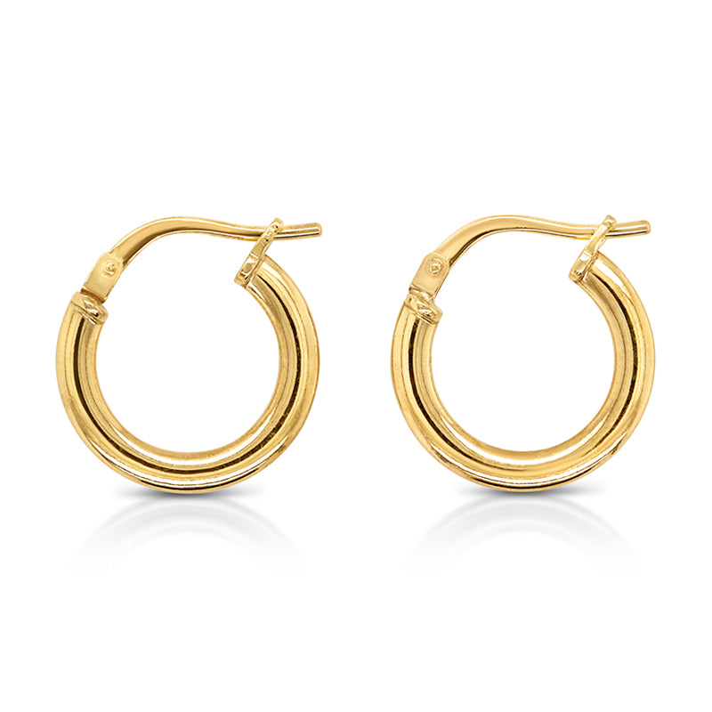 9k Yellow Gold Bonded Earrings