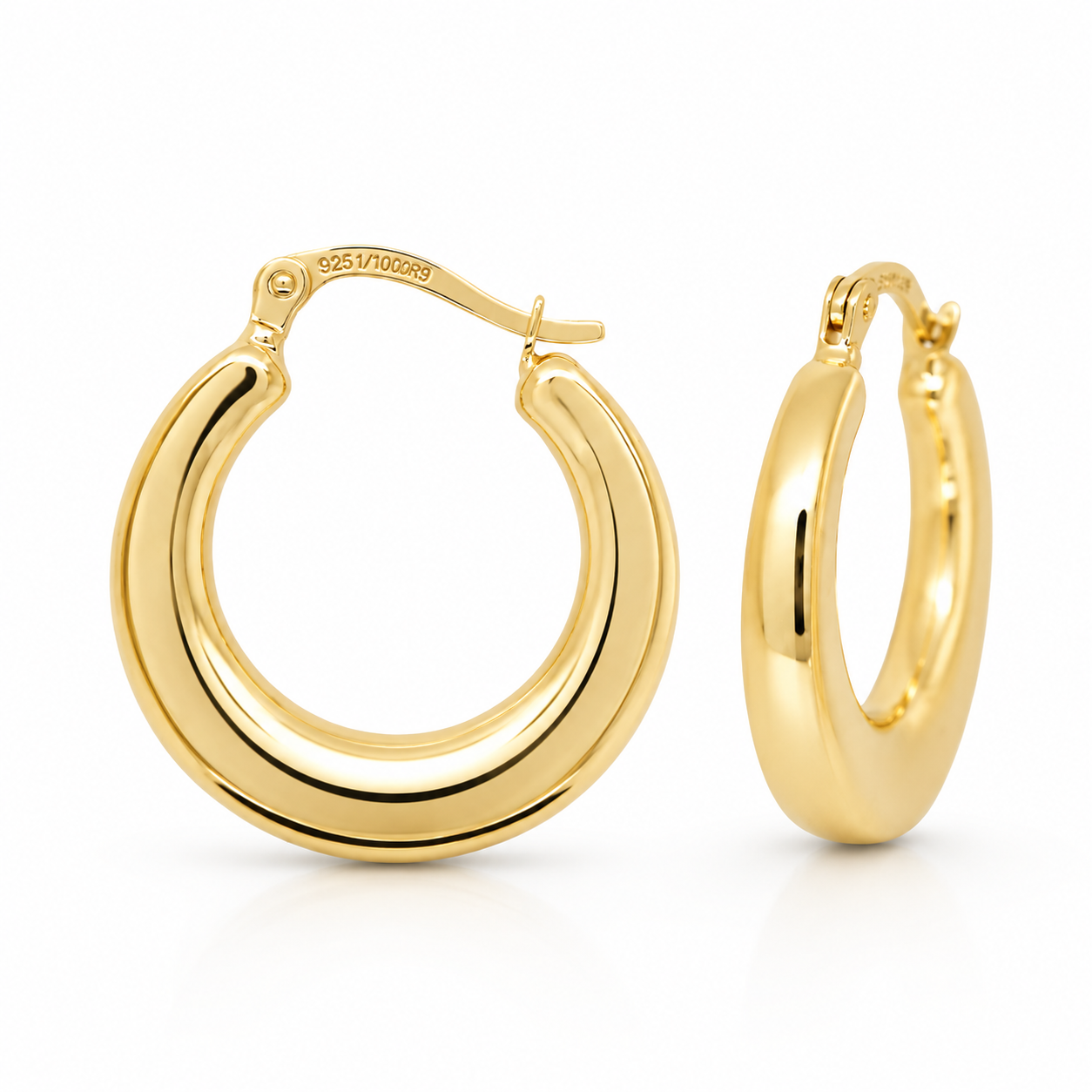 9k Yellow Gold Bonded Earrings