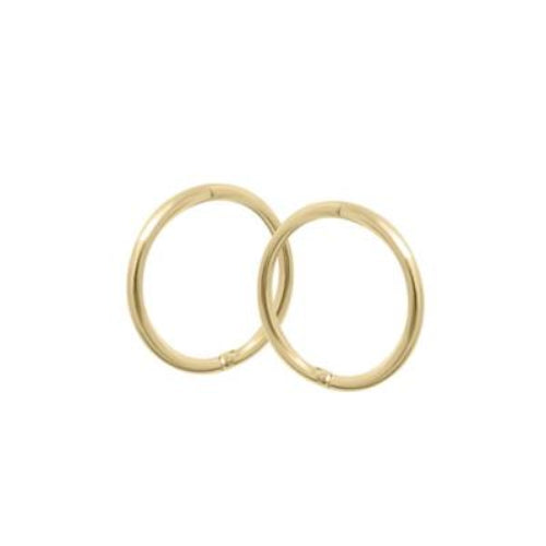 9k Yellow 12mm Sleeper Earrings