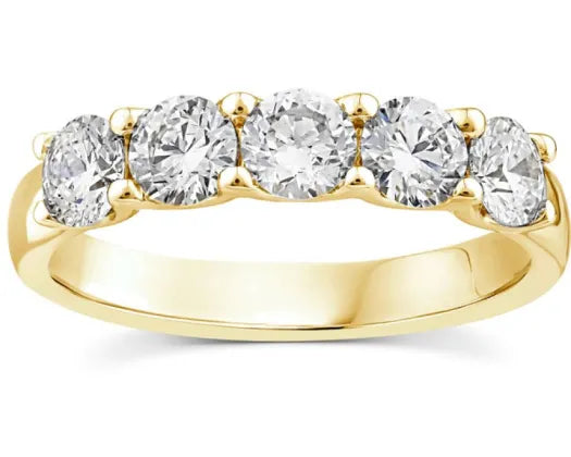 9k Yellow Gold 1.25ct Lab Diamond Ring