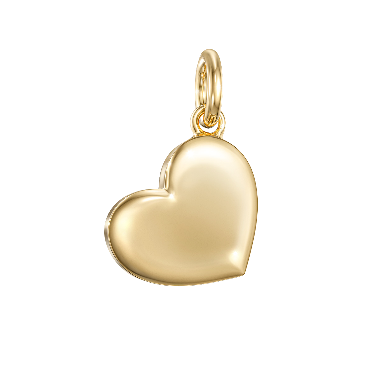 Love in a Jewel Plain Heart Charm