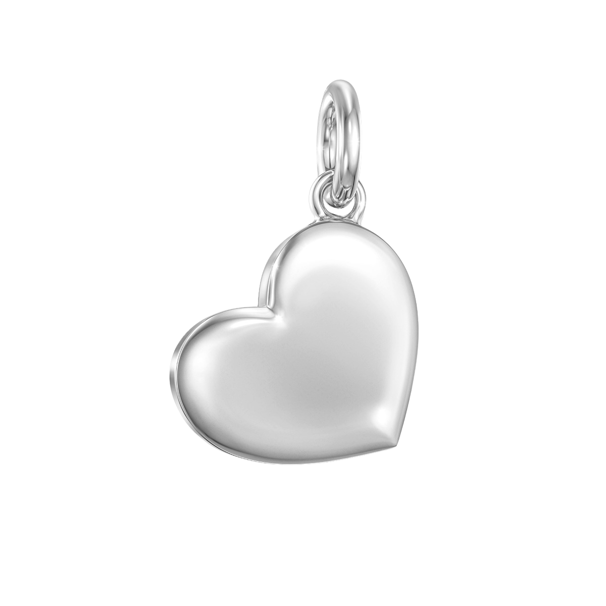 Love in a Jewel Plain Heart Charm