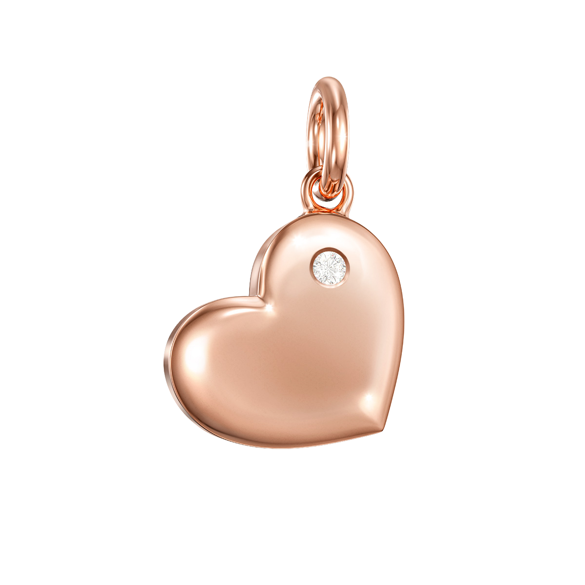 Love in a Jewel Heart Charm