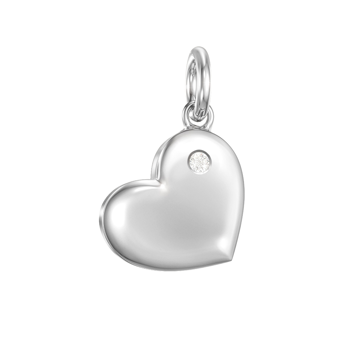 Love in a Jewel Heart Charm