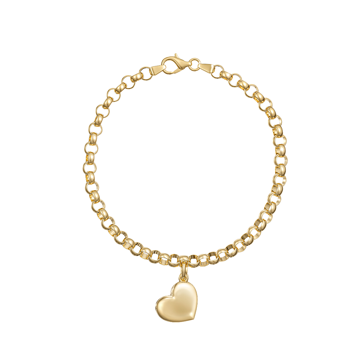 Love in a Jewel Plain Heart Charm