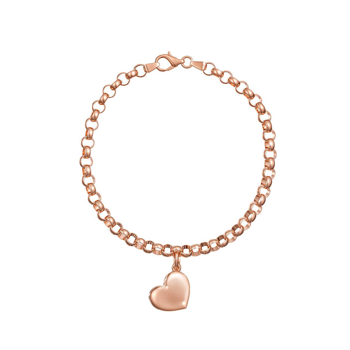 Love in a Jewel Plain Heart Charm