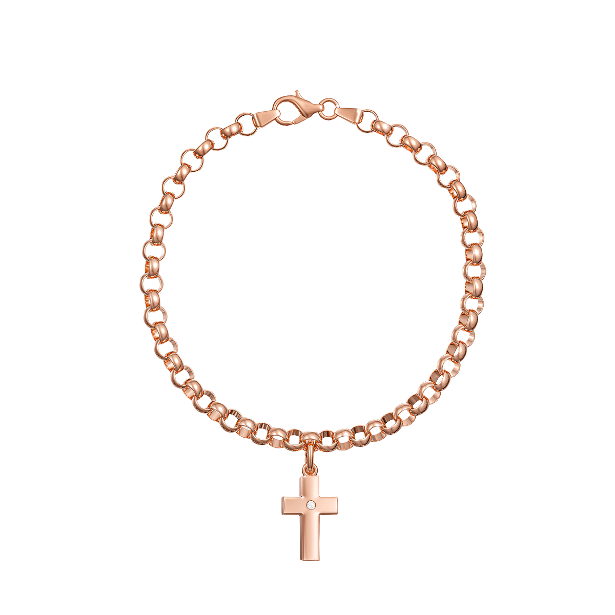 Love in a Jewel Cross Charm