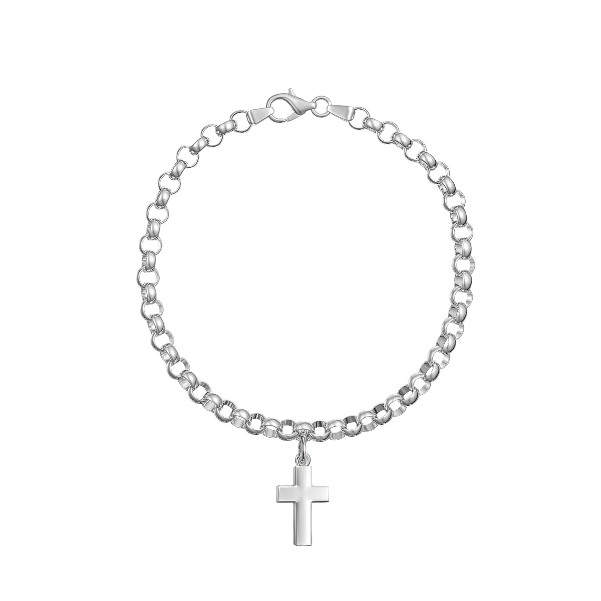 Love in a Jewel Plain Cross Charm
