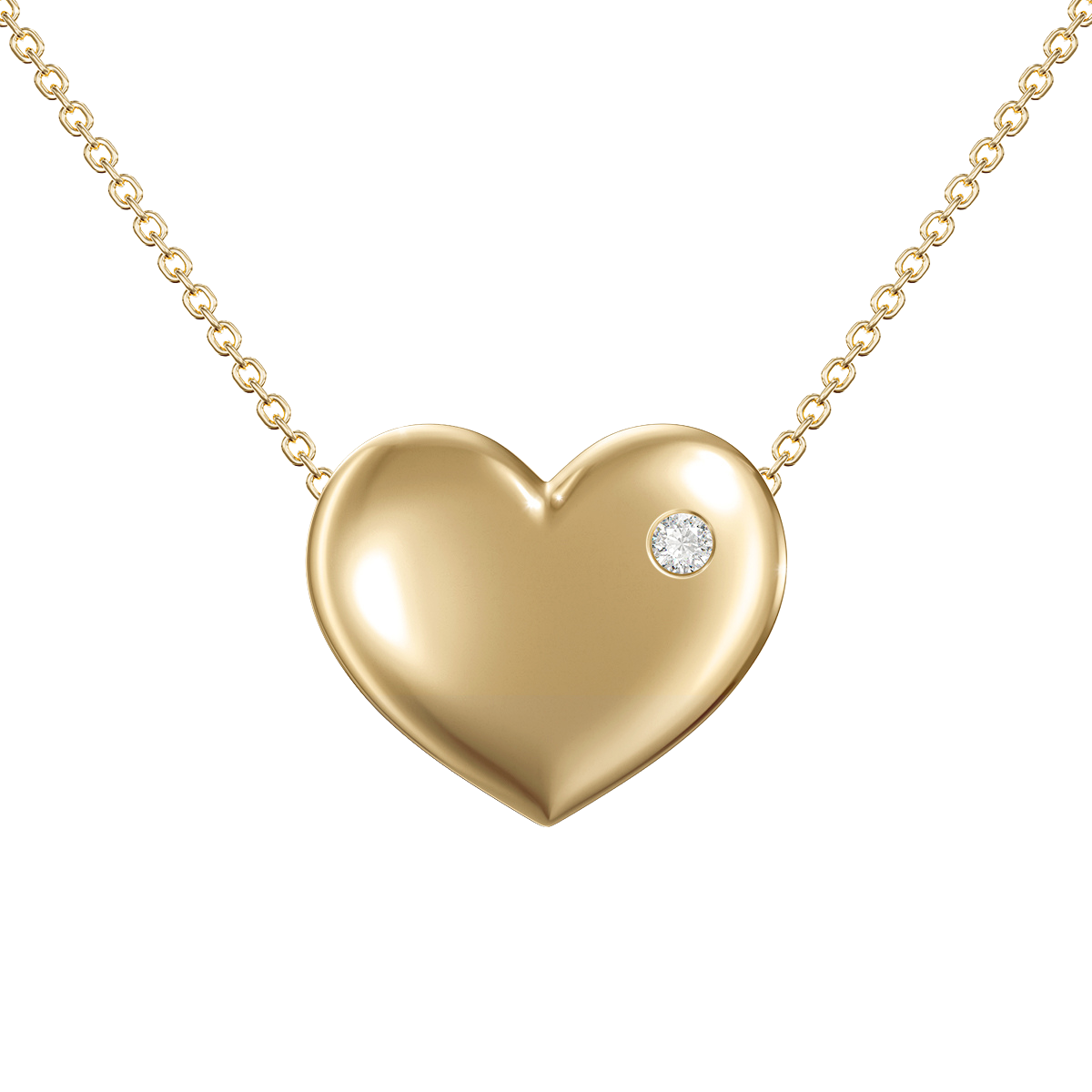 Love in a Jewel Heart Pendant