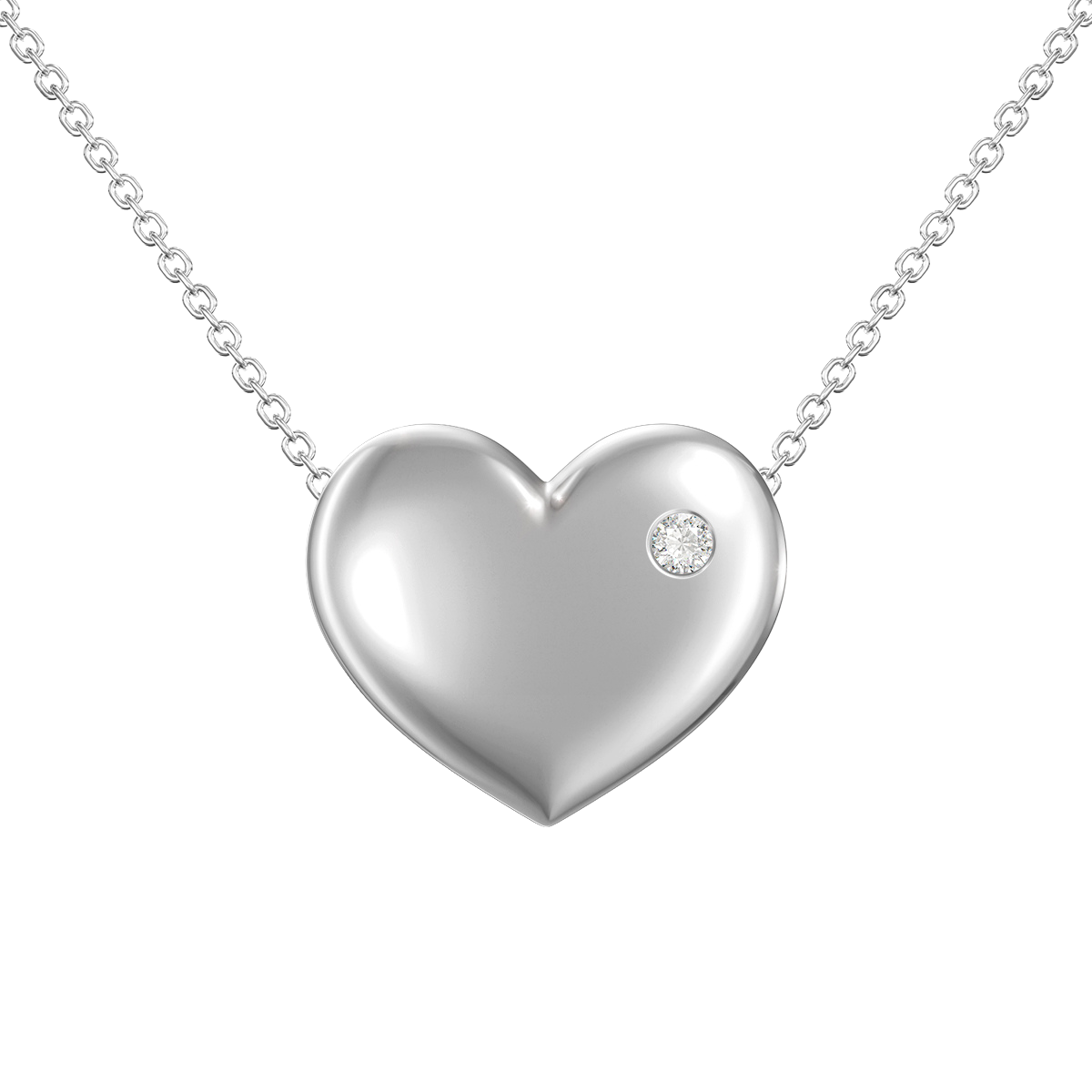 Love in a Jewel Heart Pendant