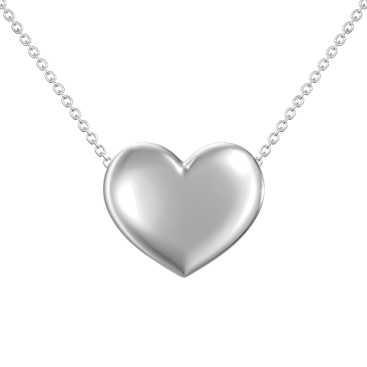 Love in a Jewel Plain Love Heart Pendant