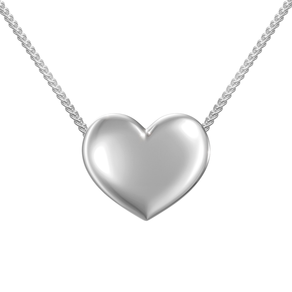 Love in a Jewel Plain Love Heart Pendant